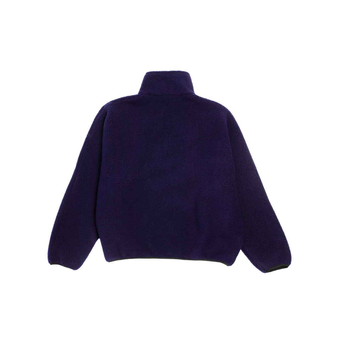 FLEECE HALF-ZIP PULLOVER  —  NIGHTSHADE