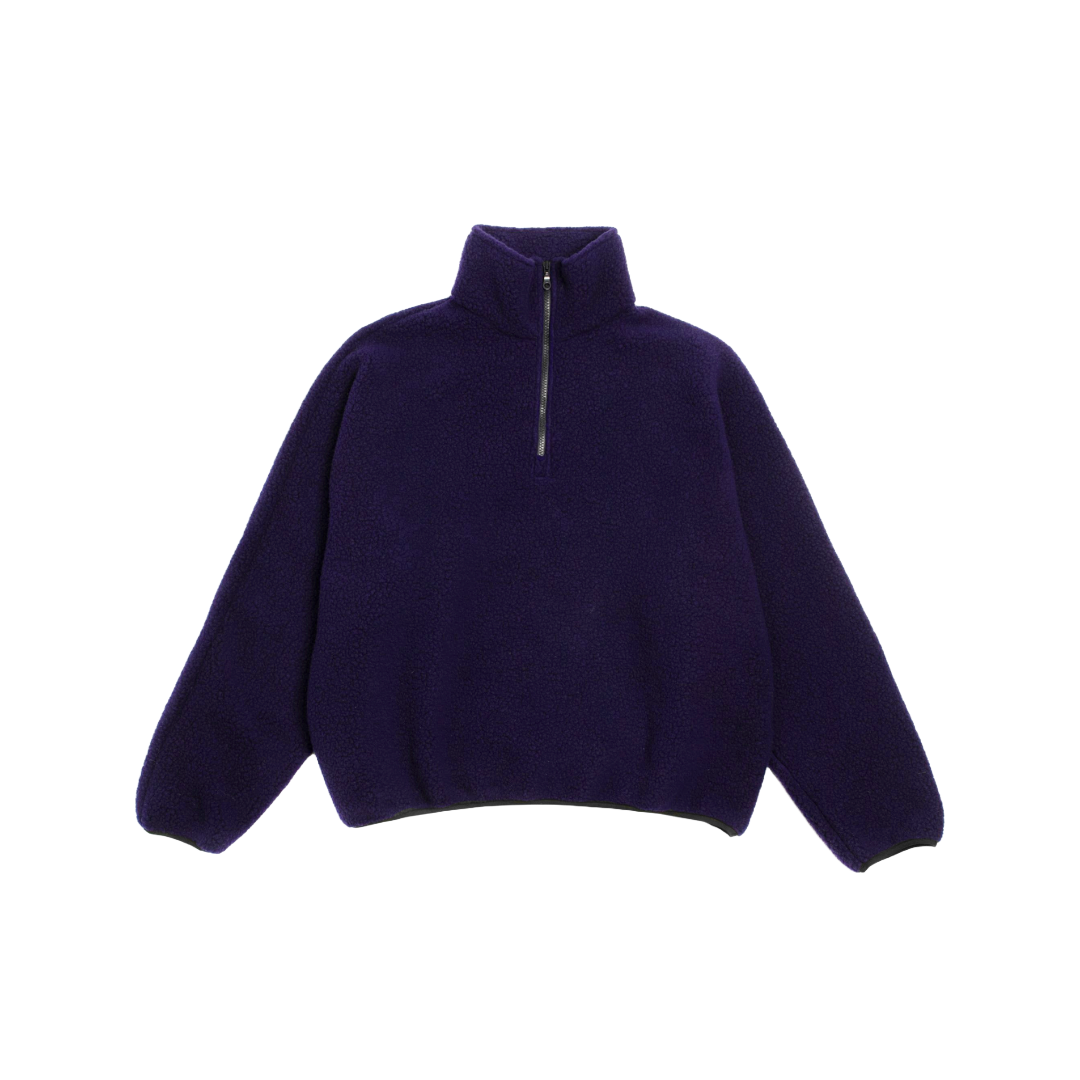 FLEECE HALF-ZIP PULLOVER  —  NIGHTSHADE